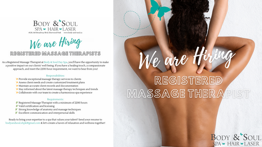 NOW HIRING: Registered Massage Therapists